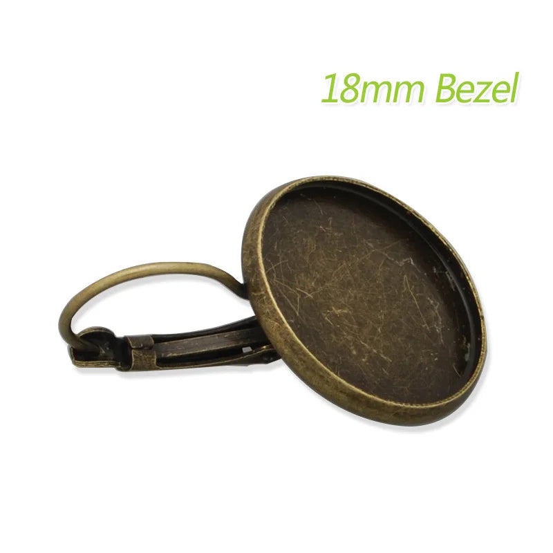 Antique Bronze French Lever Back Earrings Base, 18MM, 50pcs
