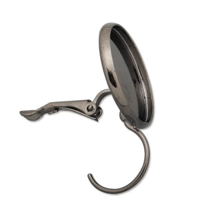 18MM Gunmetal French Lever Back Earrings Blank/Base, 50pcs/lot-C2581