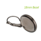 18MM Gunmetal French Lever Back Earrings Blank/Base, 50pcs/lot-C2581