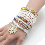 18MM Snap Button Metal Bangle Retro Bohemia Charms Cuff Jewelry