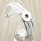 18MM Snap Button Metal Bangle Retro Bohemia Charms Cuff Jewelry