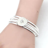 18MM Snap Button Metal Bangle Retro Bohemia Charms Cuff Jewelry