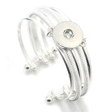 18MM Snap Button Metal Bangle Retro Bohemia Charms Cuff Jewelry