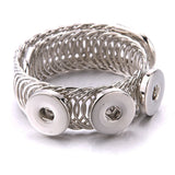 18MM Snap Button Metal Bangle Retro Bohemia Charms Cuff Jewelry