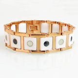 18MM Ceramic Wide Chain Bracelet Men Rose Plated Stainless Steel