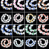 18Pcs Oval Floral Ceramic Beads 17x13mm for DIY Craft Jewelry Making