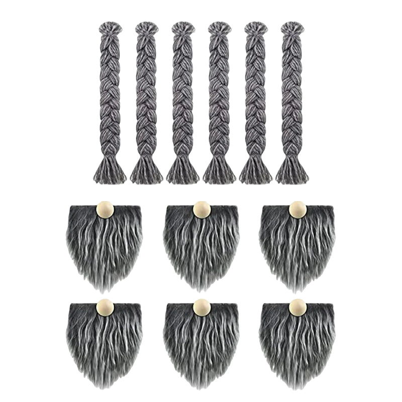 Gnome Beards Braids Wooden Ball Set for DIY Crafts