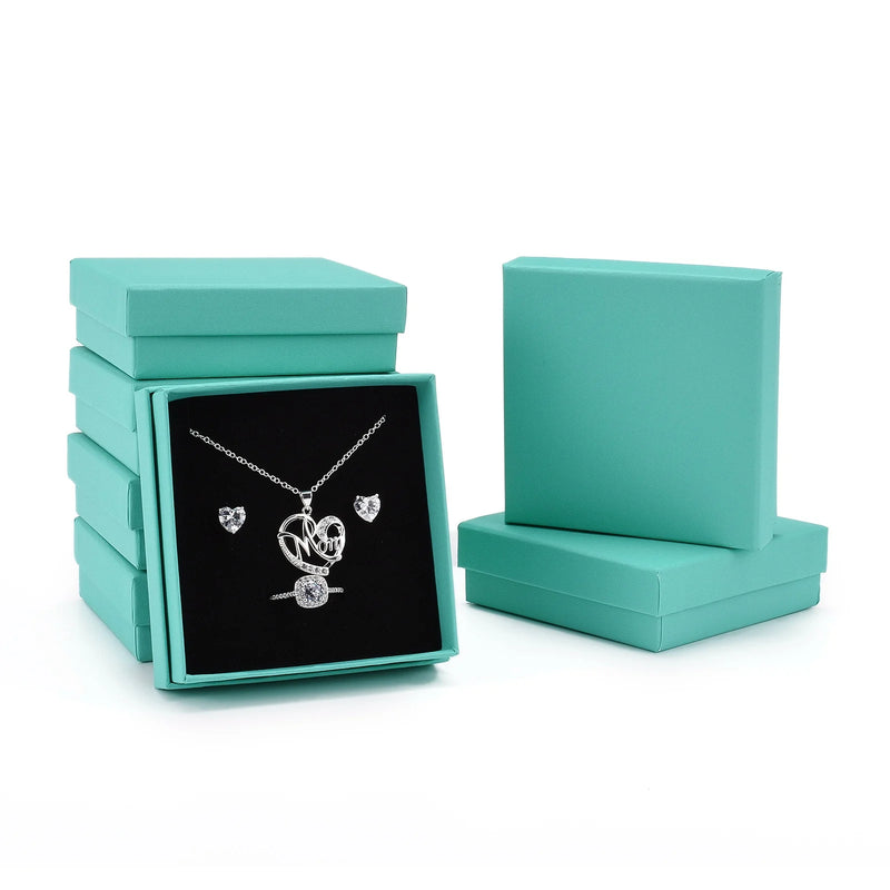 18Pcs Cardboard Jewelry Boxes Set Necklace Earring Square Storage Box