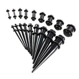 18Pc Acrylic Ear Stretching Kit 14G-00G gauges