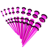 18Pc Acrylic Ear Stretching Kit 14G-00G gauges