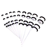 18Pc Acrylic Ear Stretching Kit 14G-00G gauges