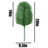 18Pcs Artificial Palm Leaves Faux Palm Fronds Tropical Greenery Hawaiian Party