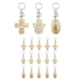 18Pcs Baptism Christening Communion Wooden Keychain Party Favors