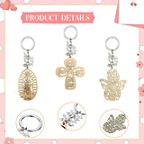 18Pcs Baptism Christening Communion Wooden Keychain Party Favors