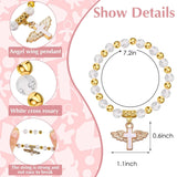 18Pcs Baptism Favors Wing Cross Bracelet Rosary Souvenirs