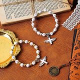 18Pcs Baptism Favors Wing Cross Bracelet Baptismal Souvenirs