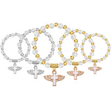 18Pcs Baptism Favors Wing Cross Bracelet Rosary Souvenirs