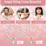 18Pcs Baptism Favors Wing Cross Bracelet Rosary Souvenirs