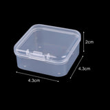 18Pcs Clear Small Plastic Containers with Hinged Lid for Crafts Jewelry Package