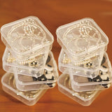 18Pcs Clear Small Plastic Containers with Hinged Lid for Crafts Jewelry Package