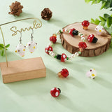 18Pcs Mushroom Lampwork Glass Charm Beads for DIY Jewelry Making
