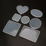 18Pcs Coaster Silicone Resin Mold DIY Molds Kit Jewelry Making Tools