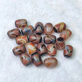18Pcs Tibetan Tiger Teeth Totem 14*10mm Agate Dzi Beads DIY