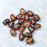18Pcs Tibetan Tiger Teeth Totem 14*10mm Agate Dzi Beads DIY