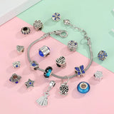 18Pcs/Lot Silver Spacer Loose Beads Charms for European Charm Bracelet