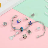 18Pcs/Lot Silver Spacer Loose Beads Charms for European Charm Bracelet