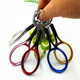 18Pcs Mini Tennis Racket Ball Keychain Pendant Bag Accessory Souvenirs
