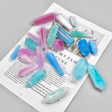 18Pcs Resin Pendulum Molds with Metal Bead Caps Jewelry Tools