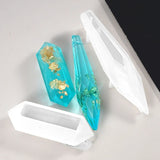 18Pcs Resin Pendulum Molds with Metal Bead Caps Jewelry Tools