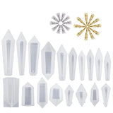 18Pcs Resin Pendulum Molds with Metal Bead Caps
