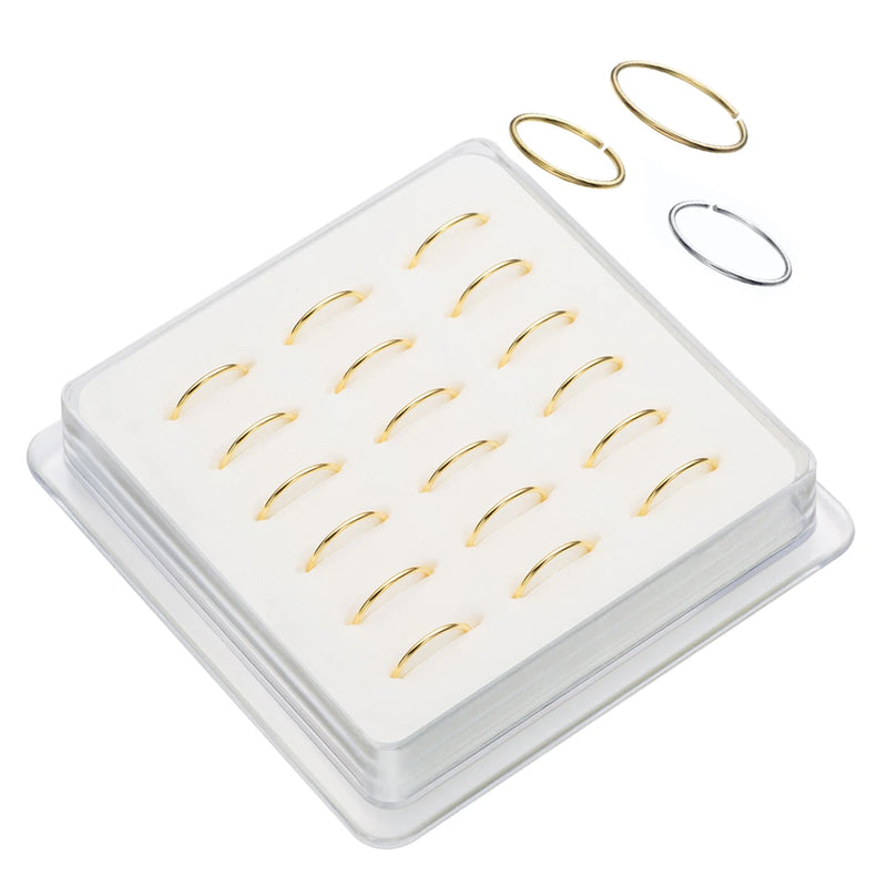 925 Sterling Silver Indian Hiphop Nose Piercing Thin Nose Hoop Ring Body Jewelry