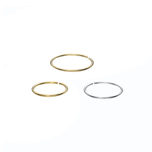 925 Sterling Silver Indian Hiphop Nose Piercing Thin Nose Hoop Ring Body Jewelry