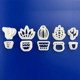 18Pcs Cactus Soft Pottery Cutter Earring Jewelry Pendant Maker