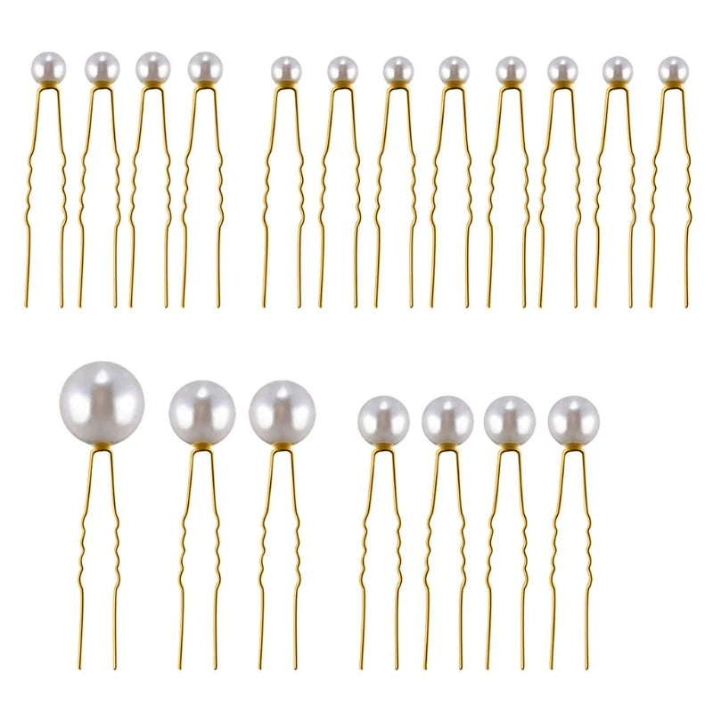 18Pcs Bridal Pearl Rhinestone Hair Pins Wedding Hair Accessories