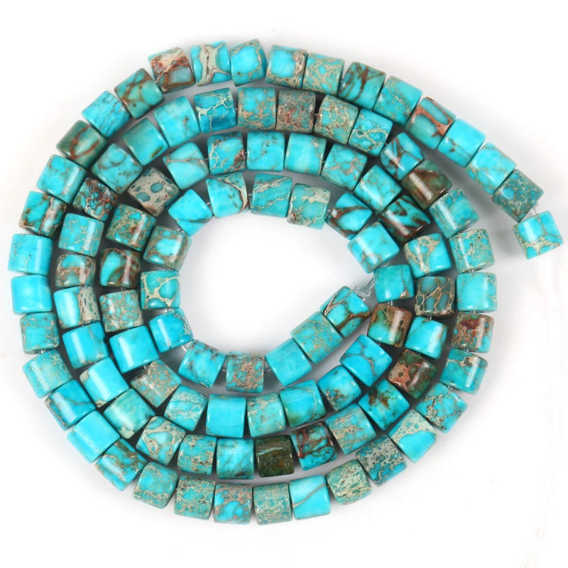 4mm Green Red Sea Sediment Jaspers Stone Rondelle Beads