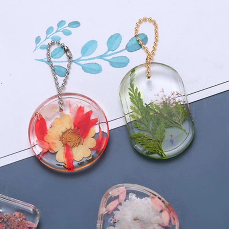18X Keychain Pendant Silicone Mold Set for DIY Crystal Epoxy Mold