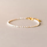 Women's Pearl 925 Silver Bracelet Minimalist Chain Jewelry