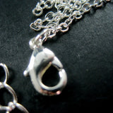 18in 2x3mm Silver Plated Oval Link Chain DIY Necklace Supply