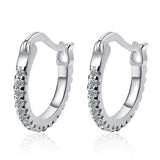 3cttw Moissanite Hoop Earring 925 Sterling Silver