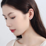 3cttw Moissanite Hoop Earring 925 Sterling Silver