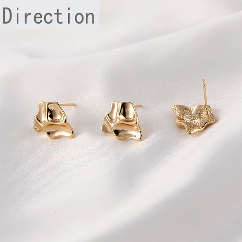 18k Copper-plated Gold-plated Earrings DIY Material