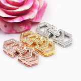 18k Gold Filled CZ Micro Pave Clasp 11.5x30mm