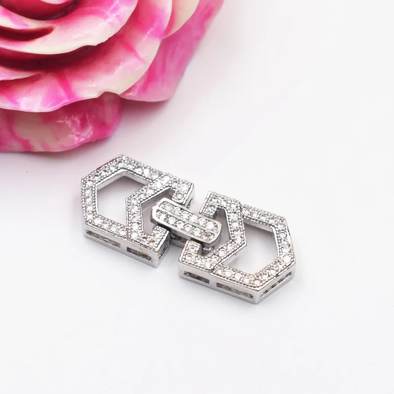 18k Gold Filled CZ Micro Pave Clasp 11.5x30mm