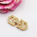 18k Gold Filled CZ Micro Pave Clasp 11.5x30mm