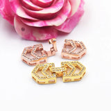 18k Gold Filled CZ Micro Pave Clasp 11.5x30mm