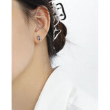 925 Sterling Silver 4A Zircon Stud Earrings for Women